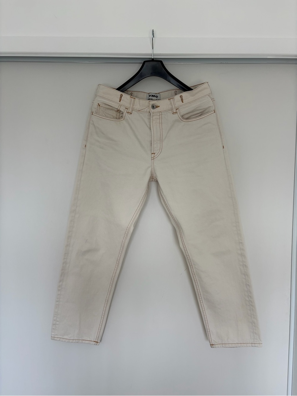 YMC Tearaway Straight Jeans in ECRU